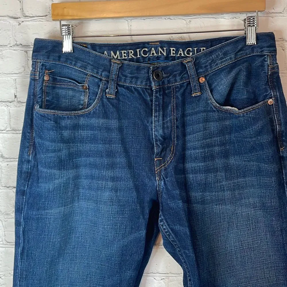 American Eagle Slim Straight Men’s Jeans size 34 x 32 - Picture 2 of 8